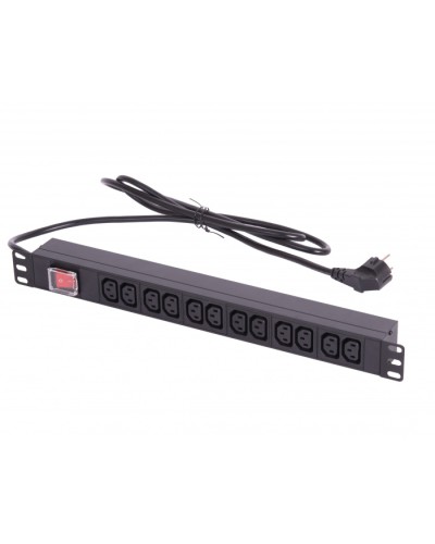 Блок электрических розеток 19 TLK TLK-RSA12-MTF-01-BK в Рубцовске Блоки розеток Pintop.ru