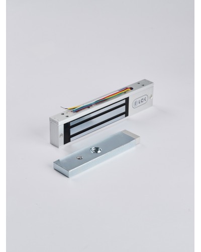 R-Lock RL-EM180-LSS - Электромагнитный замкок, 180кг, DC12/24B, цвет серебристый сатинированный алюминий RAL 7047, два датчика втроены в корпус замка: датчик Холла и магнито-контактный датчик в Рубцовске Электромагнитные замки Pintop.ru