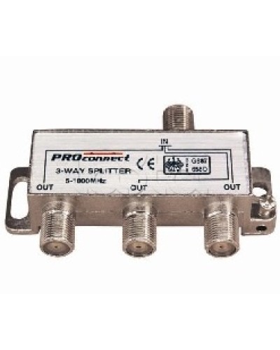 Делитель ТВ х 3 под F разъём 5-1000 МГц (10шт/уп) PROCONNECT 05-6022 в Рубцовске Коммутационные изделия Pintop.ru