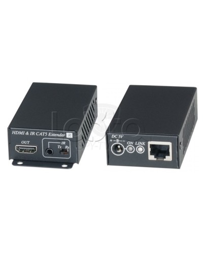 Комплект для передачи HDMI сигнала с ИК повторителем по одному кабелю витой пары SC&T HE02EI в Рубцовске Видеоусилители, Модуляторы, Делители Pintop.ru