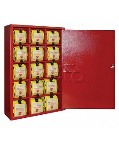 Футляр металлический секционный ПОЖТЕХНИКА ФМС-15 закрытый, красный в Рубцовске Пожарные шкафы Pintop.ru