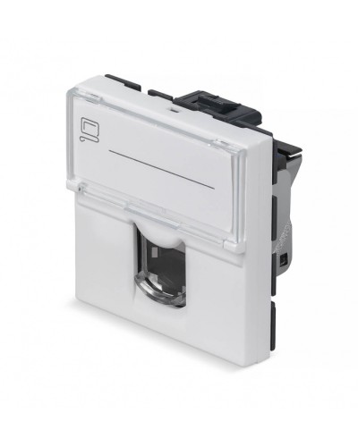 Модуль Keystone Jack RJ-45(8P8C), 180 градусов, категория 6, экранированная Cabeus (KJ-RJ45-Cat.6-SH-180T-FP-L-45) в Рубцовске Модули Keystone Pintop.ru