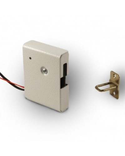 Замок электромеханический с толкателем и датчиком положения двери Promix-SM308.10.1 (белый) в Рубцовске Электромеханические замки Pintop.ru