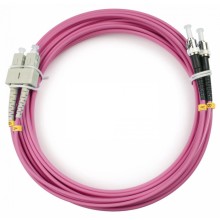 Шнур оптический duplex SC-ST 50/125 mm OM4 25м LSZH Cabeus FOP-50-OM4-SC-ST-25m