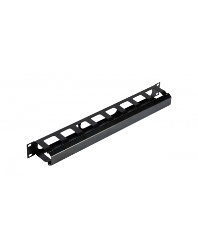 NIKOMAX (NMC-OK580C-1U-BK) - Кабельный органайзер NIKOMAX 19, 1U, глубина колец 58мм, металлический, скрышкой в Рубцовске Кабельные органайзеры Pintop.ru