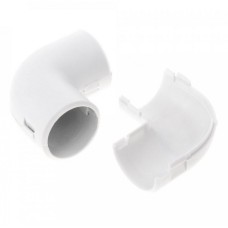 Соединитель угловой разборный белый д16 (100шт/1000шт уп/кор) Промрукав (PR.07516б)