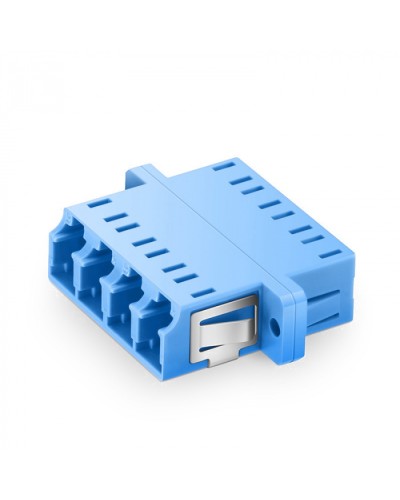Оптический адаптер OS2, квадро LC, с фланцами, синий Eurolan (36A-S2-4L-02BU) в Рубцовске Проходные адаптеры и розетки оптические Pintop.ru