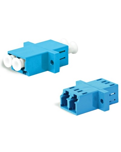 Адаптер оптический проходной LC/UPC-LC/UPC, SM, duplex, корпус пластиковый, синий, белые колпачки LC/UPC-LC/UPC Hyperline FA-P11Z-DLC/DLC-N/WH-BL в Рубцовске Проходные адаптеры и розетки оптические Pintop.ru