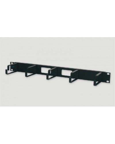 Кабельный органайзер 1U, с металлическими кольцами Eurolan 25B-1U-02BL в Рубцовске Кабельные органайзеры Pintop.ru