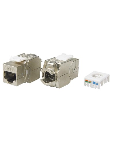 Вставка Keystone Jack RJ-45(8P8C) Hyperline KJ8-8P8C-C6-180-TLS-SH-F-WH в Рубцовске Модули Keystone Pintop.ru