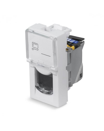 Модуль Keystone Jack RJ-45(8P8C), 180 градусов, категория 6a, экран. Cabeus (KJ-RJ45-Cat.6a-SH-180T-FP-L-22,5) в Рубцовске Модули Keystone Pintop.ru