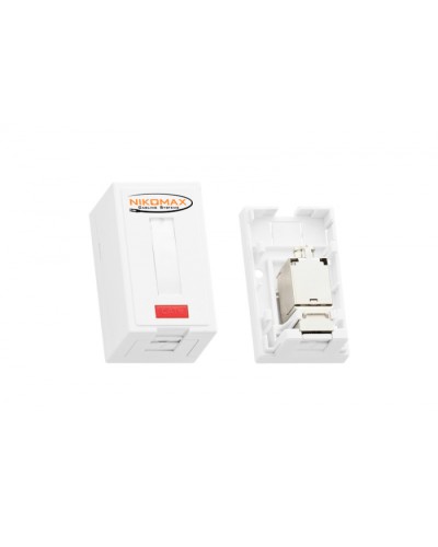 Розетка RJ45 1 порт кат.5e белая (NMC-WO1SD2-FT-ST-WT) NIKOMAX в Рубцовске Розетки компьютерные и телефонные Pintop.ru