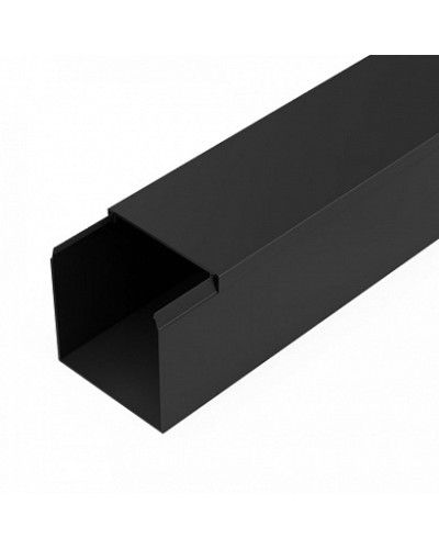 Кабель-канал черный 2-й замок в п/э 60х60 мм (12 м/уп) Промрукав (PR03.0218) в Рубцовске Огнестойкие кабельные линии Pintop.ru