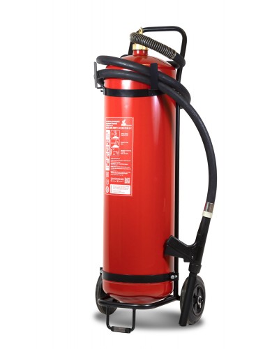 Огнетушитель ПОЖТЕХНИКА ОП-50(з) МИГ Е (10А, 233В-3, С, Е) на тележке с перекр.стволом в Рубцовске Огнетушители Pintop.ru