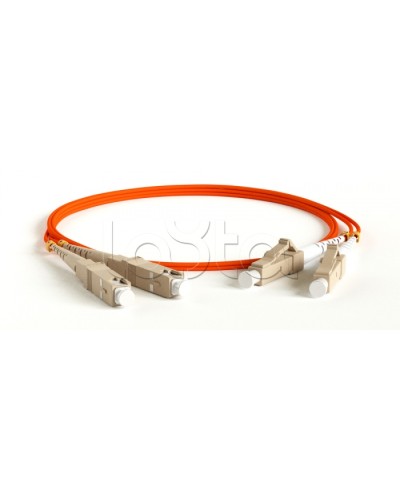Патч-корд волоконно-оптический многомодовый MM 50/125, LC-SC, duplex, LSZH, 1 м Hyperline FC-D2-50-LC/PR-SC/PR-H-1M-LSZH-OR в Рубцовске Патч-корды оптические Pintop.ru