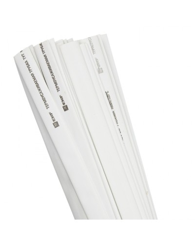 Термоусаживаемая трубка ТУТ нг 12/6 белая в отрезках по 1м EKF PROxima (tut-12-w-1m) в Рубцовске Аксессуары для кабель-канала Pintop.ru