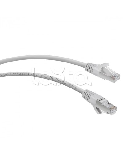 Патч-корд FTP, категория 5е, 1 м, LSZH, экранированный, серый Cabeus PC-FTP-RJ45-Cat.5e-1m-LSZH в Рубцовске Патчкорды (медные) Pintop.ru