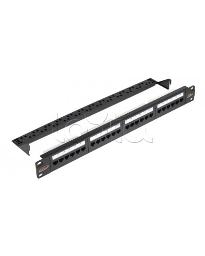 Патч-панель 1U 24 порта RJ45 NIKOMAX (NMC-RP24UE2-1U-BK) в Рубцовске Патч панель Pintop.ru