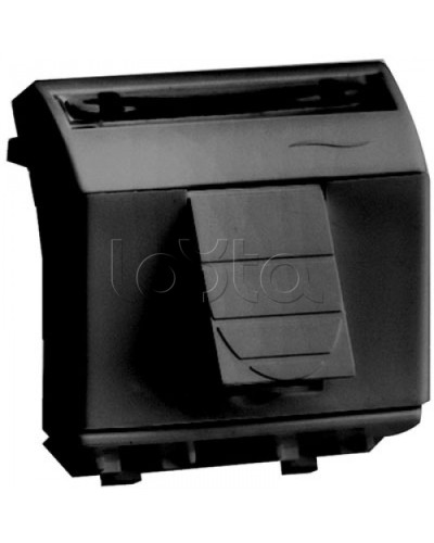 Компьютерная розетка RJ-45, кат.6A 8P8C, Hyperline, Dual IDC: 110&Krone Brava, черн., 2мод DKC 77679N в Рубцовске Розетки компьютерные и телефонные Pintop.ru