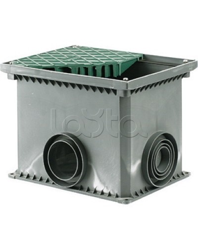 Колодец переходной смотровой 335х240х255 с крышкой для двустенных труб DKC 025002 в Рубцовске Повороты, муфты, тройники Pintop.ru