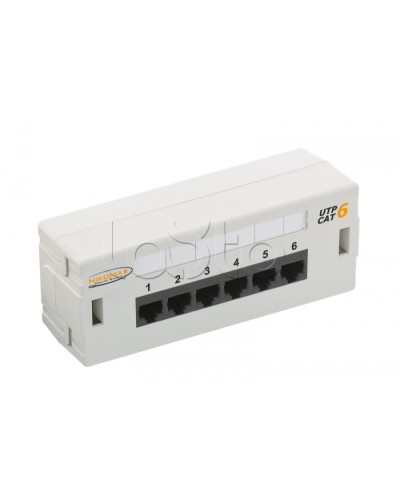 Патч-панель 19, 6xRJ45 NIKOMAX (NMC-WP06UE2-GY) в Рубцовске Патч панель Pintop.ru