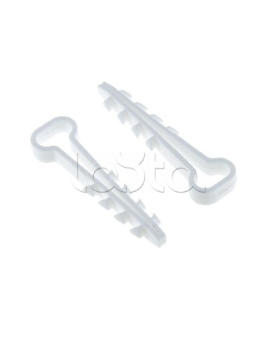 Дюбель-хомут для плоского кабеля (5-8мм) белый (100шт.) EKF PROxima (plc-nccf-5x8w) в Рубцовске Стяжки-хомуты Pintop.ru