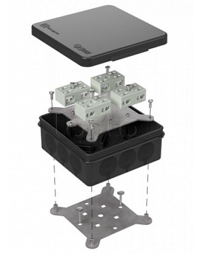 Коробка огнестойкая для о/п двухкомпонентная 60-0303-9005-FR6.0-4-8-Р Е15-Е60 100х100х40 Промрукав (60-0303-9005-FR6.0-4-8-Р) в Рубцовске Огнестойкие кабельные линии Pintop.ru
