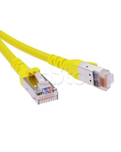 Патч-корд экранированный CAT6A SF/UTP 4х2, LSZH, желтый, 0.5м DKC RN6ASF4505YL в Рубцовске Патчкорды (медные) Pintop.ru