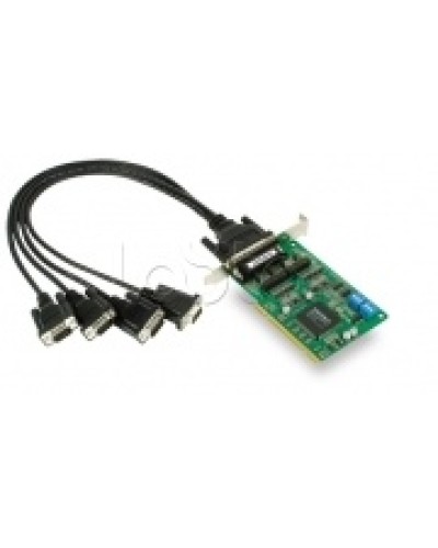 Плата 4-х портовая промышленная RS-232/422/485 для шины Universal PCI + кабель Moxa CP-134U-DB9M в Рубцовске Сетевые карты Pintop.ru