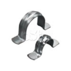 Скоба оцинкованная двухлапковая без монтажного отверстия, для трубы D25мм (1уп = 100шт) Экопласт (43627)