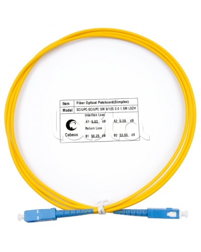 Шнур оптический simplex SC-SC 9/125 SM 1,5 м LSZH Cabeus FOP(s)-9-SC-SC-1,5M в Рубцовске Патч-корды оптические Pintop.ru