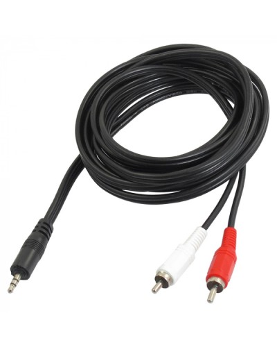 Шнур 3.5 мм стерео штекер - 2 RCA 7 м (10шт/уп) REXANT 17-4206 в Рубцовске Коннекторы Pintop.ru