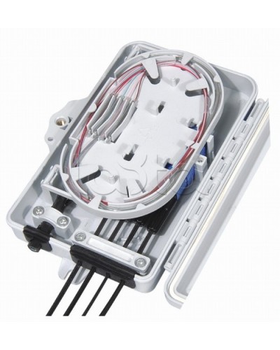 Бокс оптический настенный, 4 порта (SC, duplex LC), без пигтейлов и проходных адаптеров Hyperline FO-WBI-4A-GY в Рубцовске Кросс оптический Pintop.ru