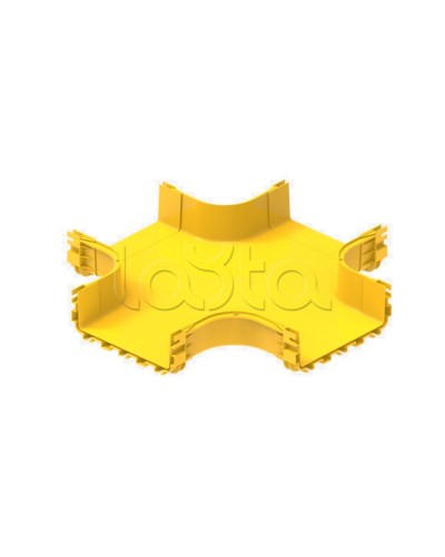 Ответвитель крестообразный пластиковый оптического лотка Hyperline FBTR-300-CRS в Рубцовске Аксессуары для лотков Pintop.ru