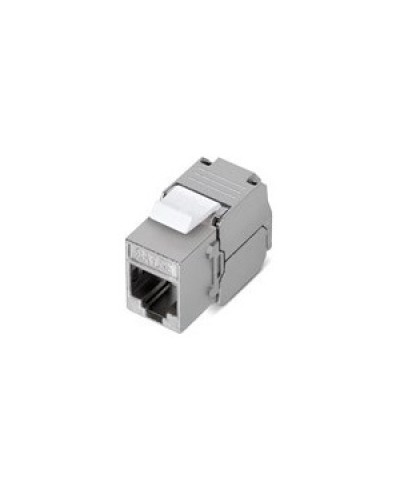 Вставка Keystone Jack RJ-45(8P8C), категория 5e, 110 IDC, угол заделки 180 градусов, без инструмента (Toolless), экранированная, белая в Рубцовске Модули Keystone Pintop.ru