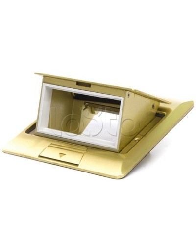 Люк в пол на 1.5 модуля (45х45мм), латунь Экопласт 70016 в Рубцовске Системы лючков и колонн Pintop.ru