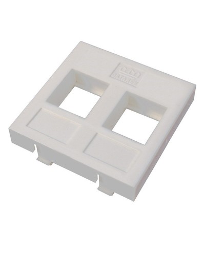 Адаптер Mosaic 45 х 45 мм для модуля Keystone, 2 порта, белый Datarex DR-5303 в Рубцовске Коммутационные изделия Pintop.ru