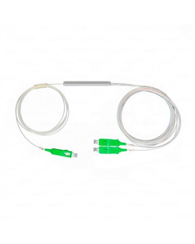 Разветвитель план 1х2 окон SC/APC 9/125 вывод 1,5м буфер 0.9мм 1260/1650 Cabeus (FCT-PLC-1/2-9-SC/A-1.5-0.9) в Рубцовске Оптические разветвители (сплиттеры) Pintop.ru