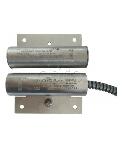 Извещатель охранный точечный магнитоконтактный взрывозащищённый Магнито-контакт Ех ИО102 Al исп.300 вывод с магнитом М-200 1Ex d IIC T6 Gb (кабель 2х0,75) в Рубцовске Извещатели охранные (Ex) Pintop.ru