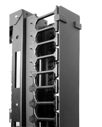 Органайзер с пластиковыми пальцами 42U ЦМО (ВКО-П-42/48-9005) в Рубцовске Кабельные органайзеры Pintop.ru