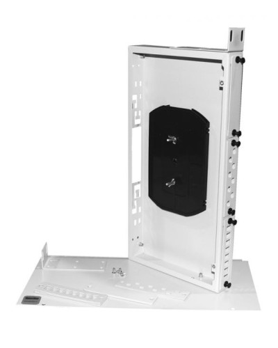 Бокс оптический универсальный 19, от 8 до 24 портов (SC, duplex LC, ST, FC), со сплайс пластиной, без пигтейлов и проходных адаптеров Hyperline FO-19R-1U-3xSLT-W140H42-24UN-GY в Рубцовске Кросс оптический Pintop.ru