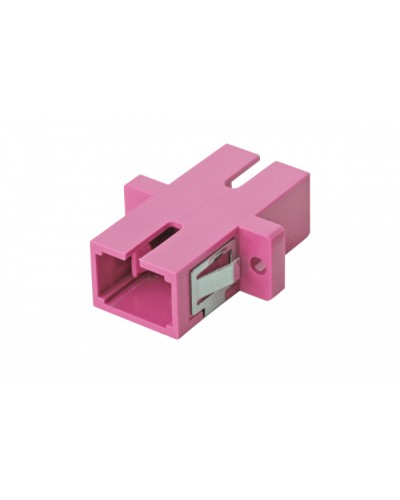 Оптический адаптер OM4, симплекс SC, с фланцами, пурпурный Eurolan (36A-40-SC-02MG) в Рубцовске Проходные адаптеры и розетки оптические Pintop.ru