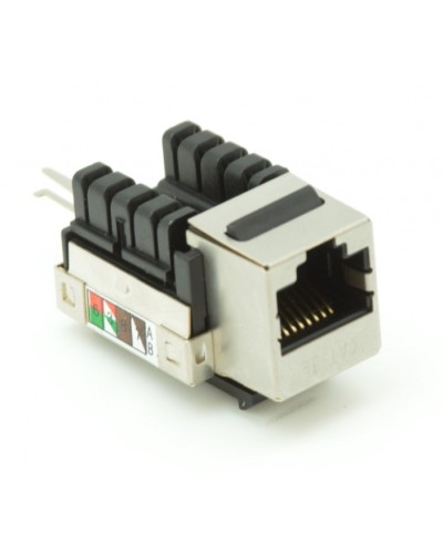 Модуль-вставка типа Keystone, Кат.5e (Класс D), 100МГц, RJ45/8P8C, 110/KRONE, T568A/B, экранированный, металлик, уп-ка 10шт. NETLAN EC-UKJ-SD2-MT-10 в Рубцовске Коннекторы Pintop.ru