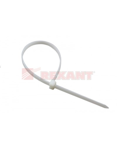 Хомут-стяжка нейлоновый 3х150 мм белый (100шт/уп) REXANT 07-0150 в Рубцовске Стяжки-хомуты Pintop.ru