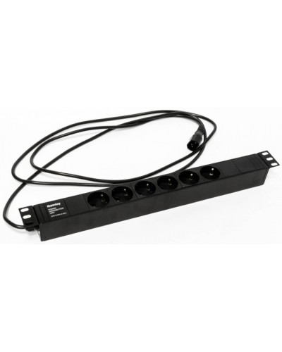 Блок розеток Hyperline SHE19-6SH-2.5IEC в Рубцовске Блоки розеток Pintop.ru