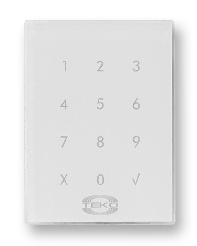 Клавиатура сенсорная Теко Астра-КТМ-С (белая) в Рубцовске Радиоканальные системы безопасности Теко Pintop.ru