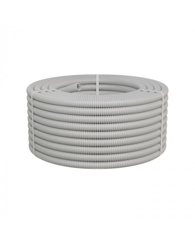 Труба ПНД-FRUF гофрир. легкая, с зондом,без галогена, трудногорючая, атмосферостойкая,цвет серый, диам. 25мм (50м) Экопласт (20125HFR-UF) в Рубцовске Труба гофрированная Pintop.ru