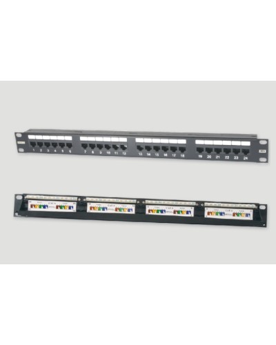 Патч-панель 19, 1U, 24xRJ45 категория 6 Eurolan (27B-U6-24BL) в Рубцовске Патч панель Pintop.ru