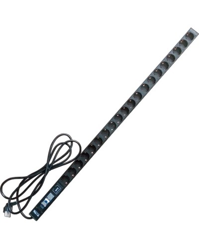 Блок розеток вертикальный 20xSchuko, 250V, 16A, шнур 3 метра, вилка Schuko TWT TWT-PDV-20GS-GP в Рубцовске Блоки розеток Pintop.ru