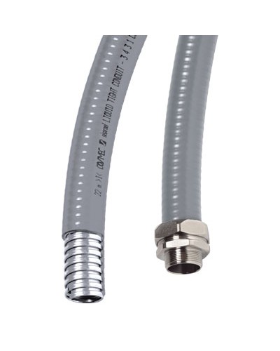 Металлорукав DN 26мм в гладкой ПВХ изоляции, Dвн 26,5 мм, Dнар 34,0,IP66, 25 м, цвет серый DKC 6070R-32 в Рубцовске Крепежные изделия Pintop.ru